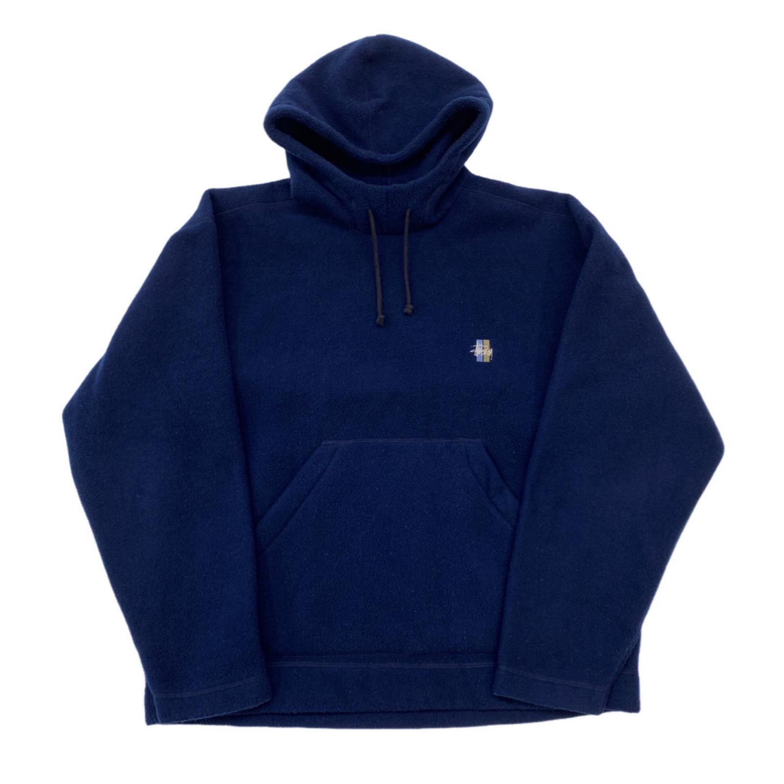 STUSSY | ステューシー 90年代 紺タグ フリースパーカー ブルー サイズ
