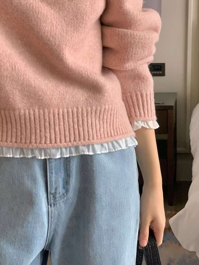 (予約) AREING / Frill knit 3color