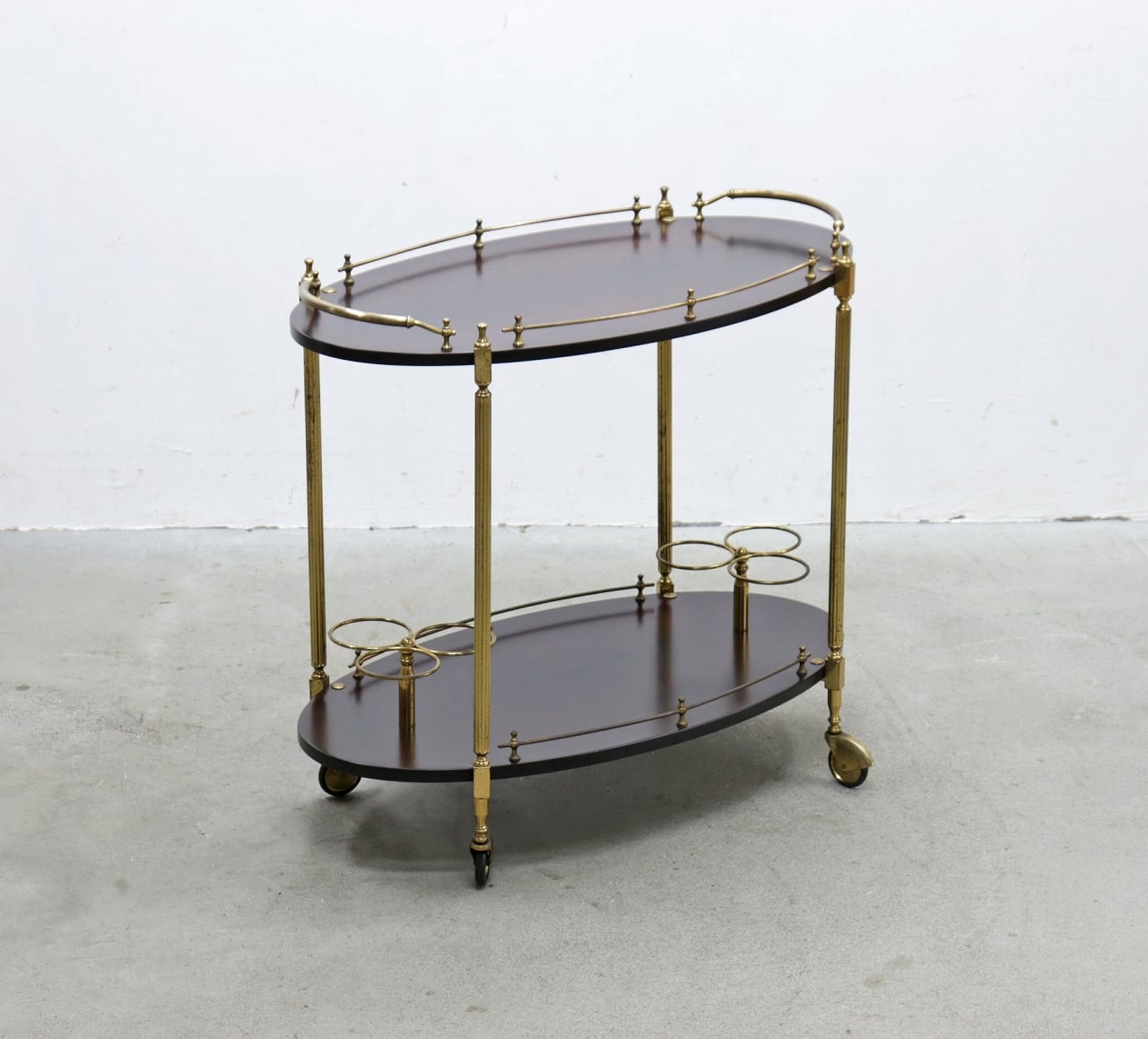 レトロ 傘立て アンブレラスタンド フック付き 金属製 ブルー 青