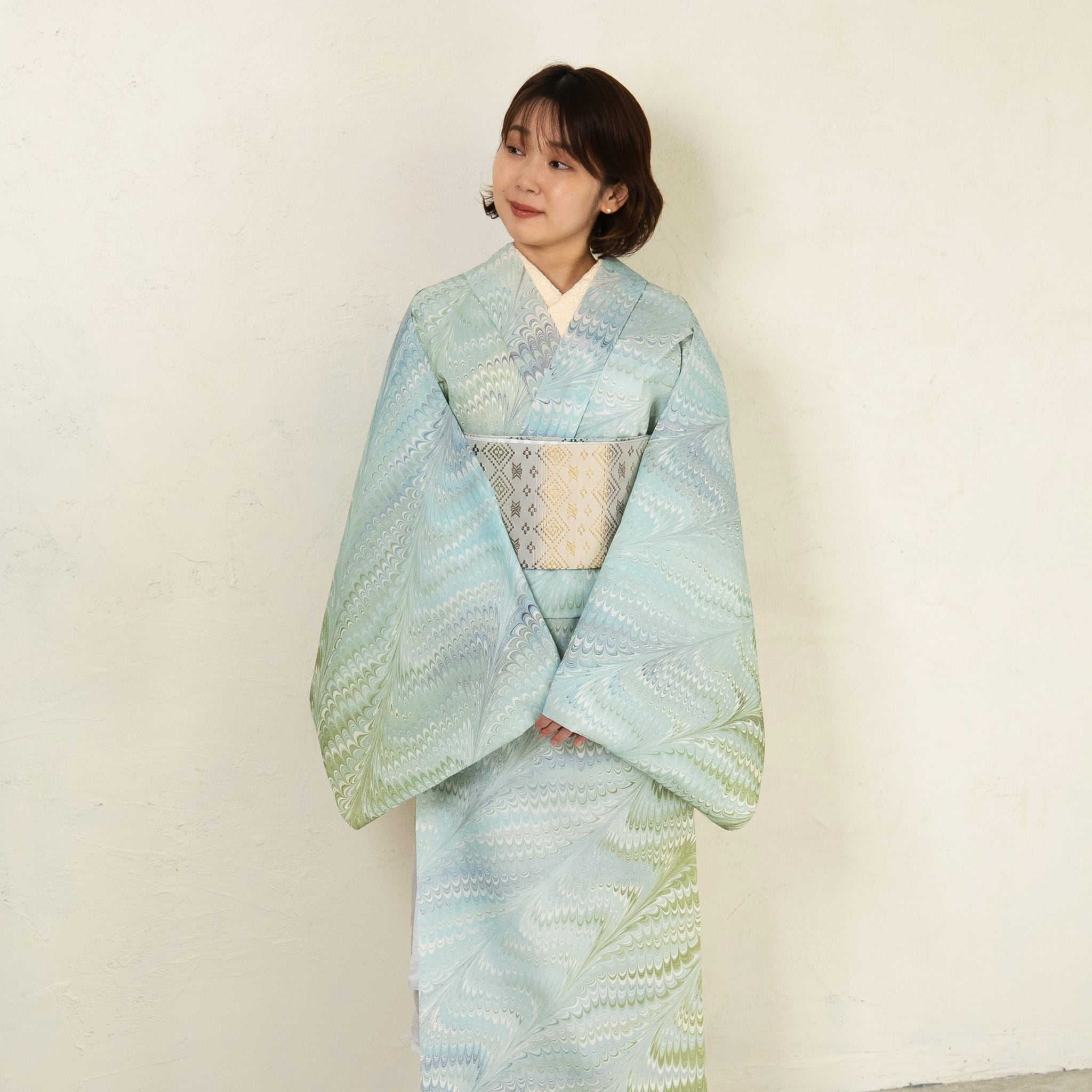 着物・浴衣 OWL 竹笑う」ピーコック崩し柄〜セオアルファ 浴衣・夏着物・単衣 | Marble+