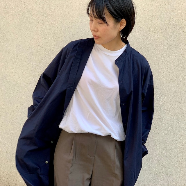 Typewriter Long Shirt  ／Navy