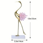 鶴 ゴールデンパープル 置き物 オブジェ 像 ゴールデン レガント オフィス 学校 プレゼント