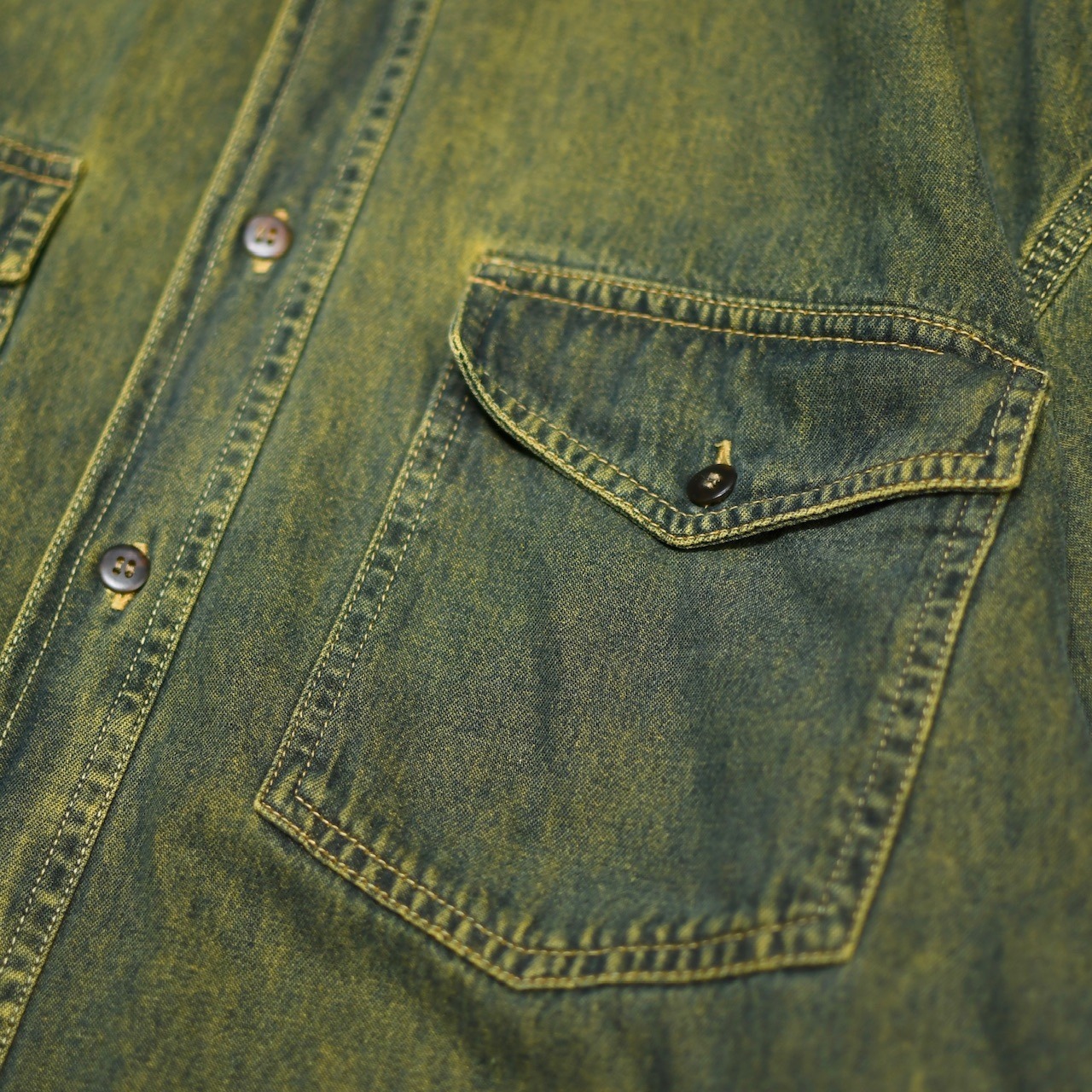faded design denim shirt