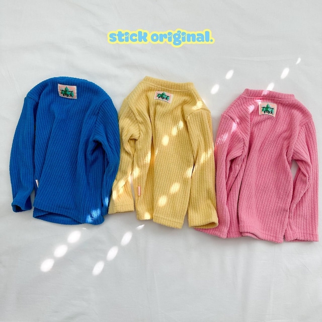 «sold out»«ジュニアサイズあり»«Stick original» カラーリブトップス 3colors