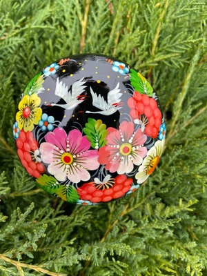 ペトリキウカ塗りのジュエリーボックス（人間国宝ホメンコ作）ウクライナ製