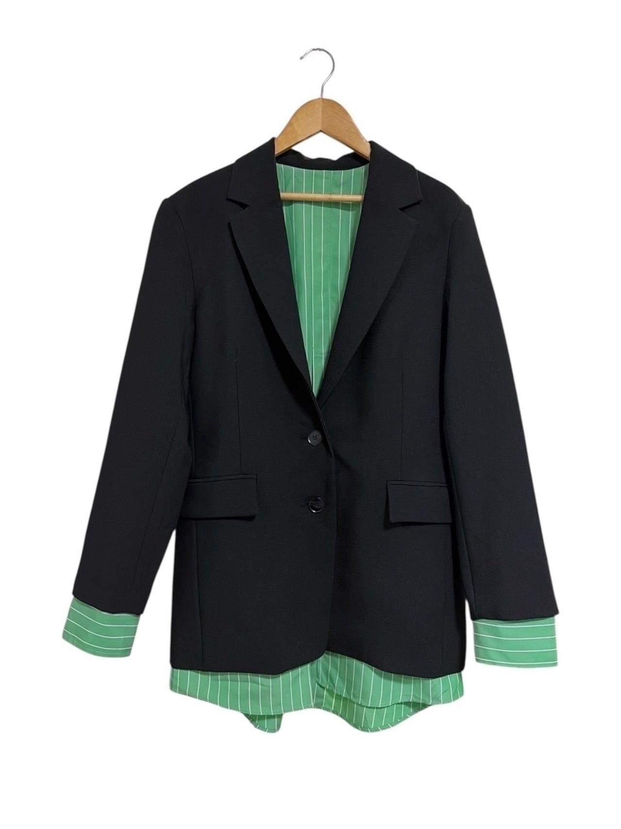 shirt docking jacket シャツドッキングジャケット Black x Green