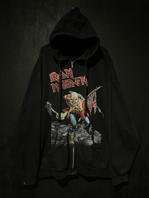 【WEAPON VINTAGE】"IRON MAIDEN" Print Design  Loose Zip Up Parka