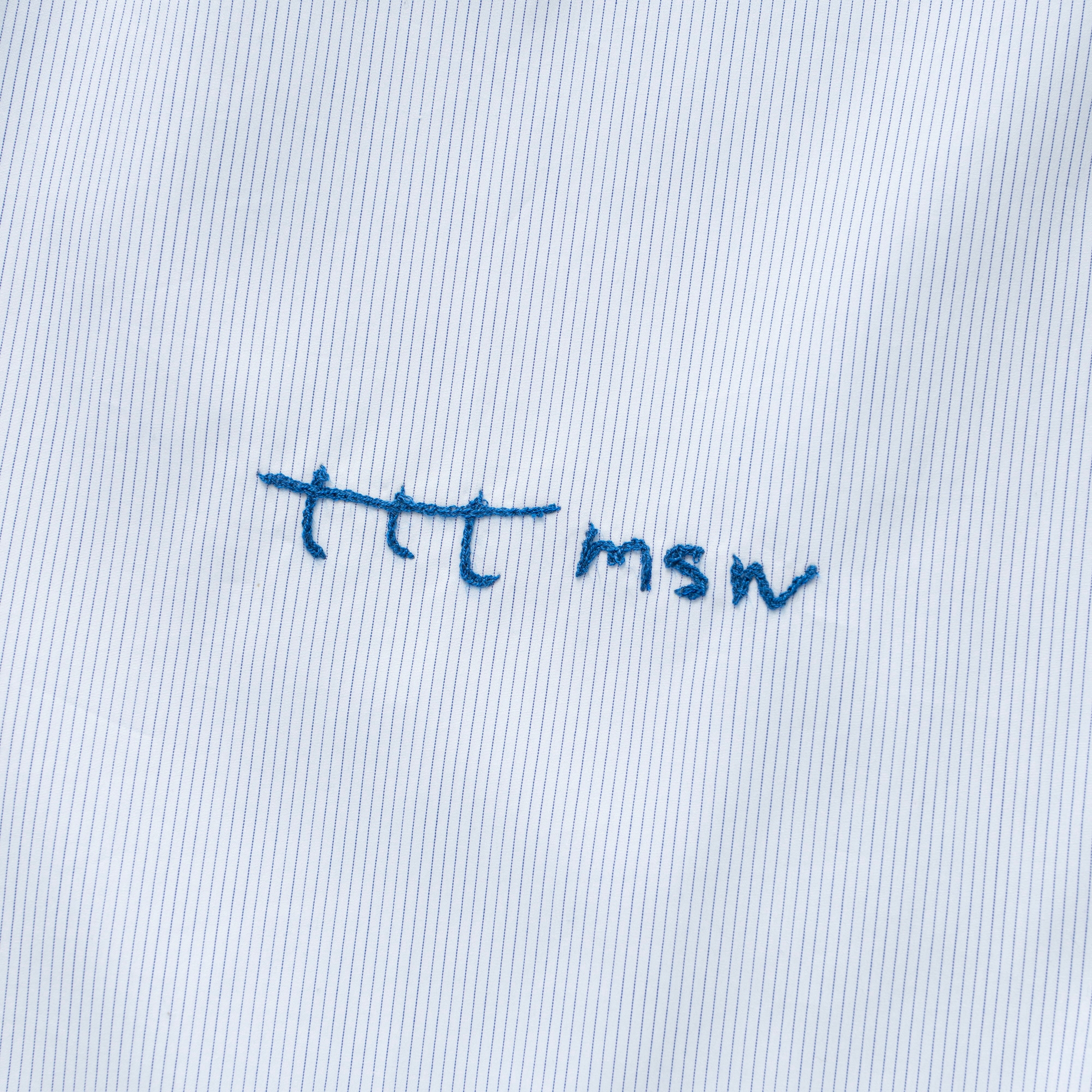 Regular collar shirt（WHITE STRIPE） | TTTMSW