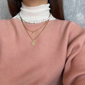 不揃いパール2連ネックレス［GSN030］