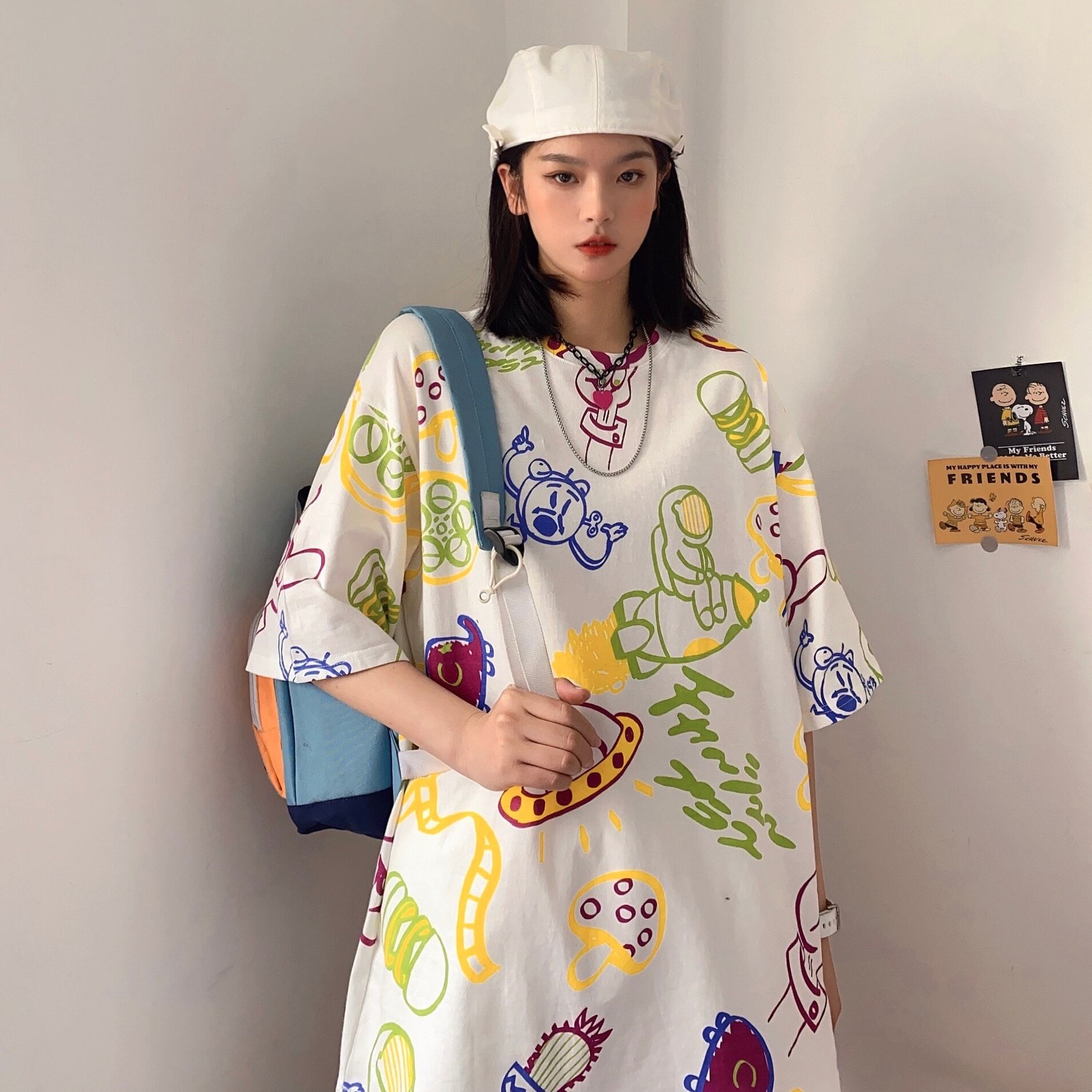 サマールーズTシャツ レディースラウンドネックトップス コットン 夏物 Oネック ピュア ケッペル89114036338