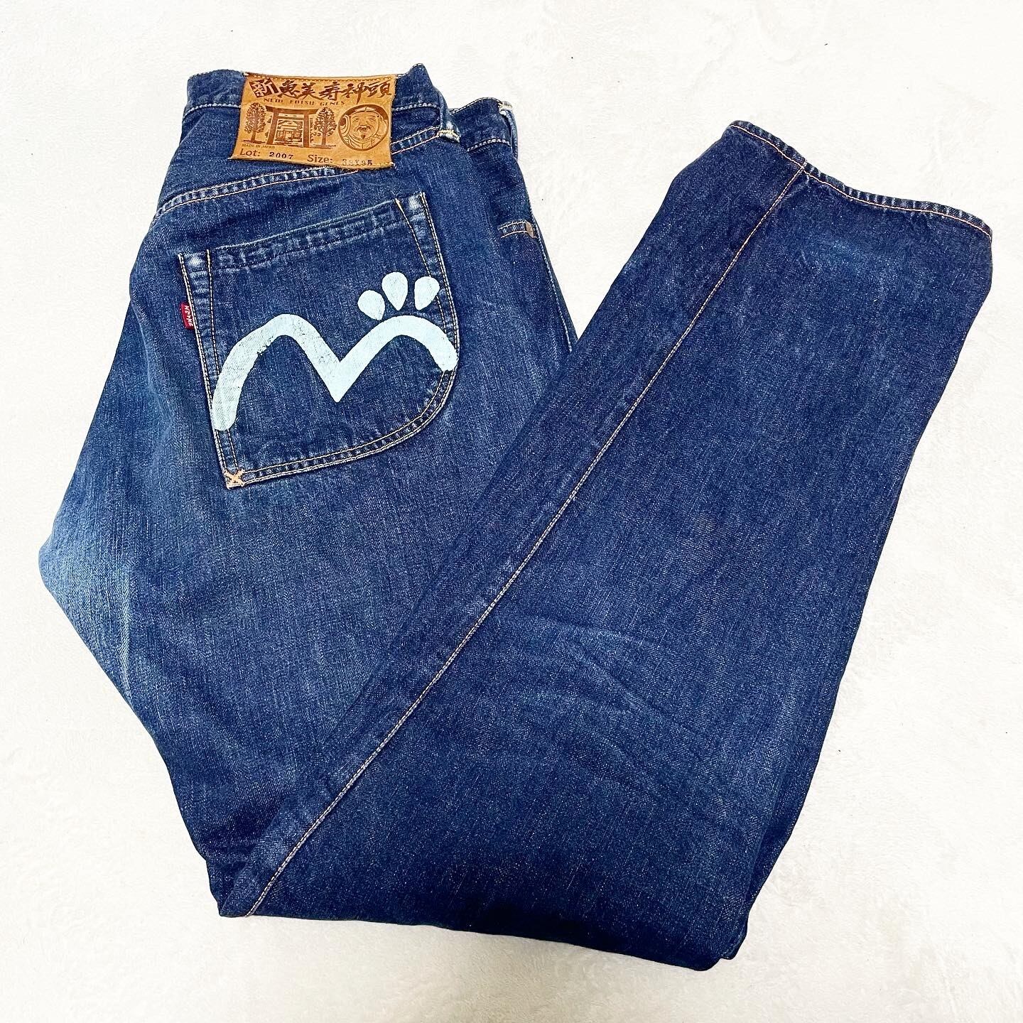 EVISU エヴィス ジーンズ デニムパンツ カモメペイント 目 セルビッジ 