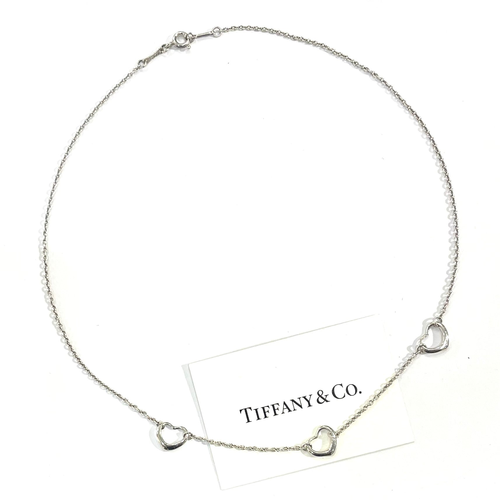 TIFFANY & Co.】2758 ティファニートリプル オープンハート ネックレス