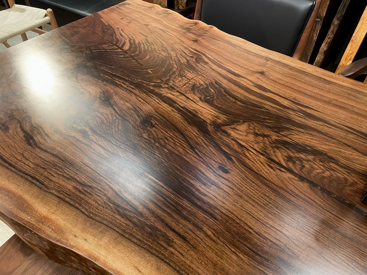 クラロウォールナット_2250×950-790-900×43_浅草本店_テーブル天板/一