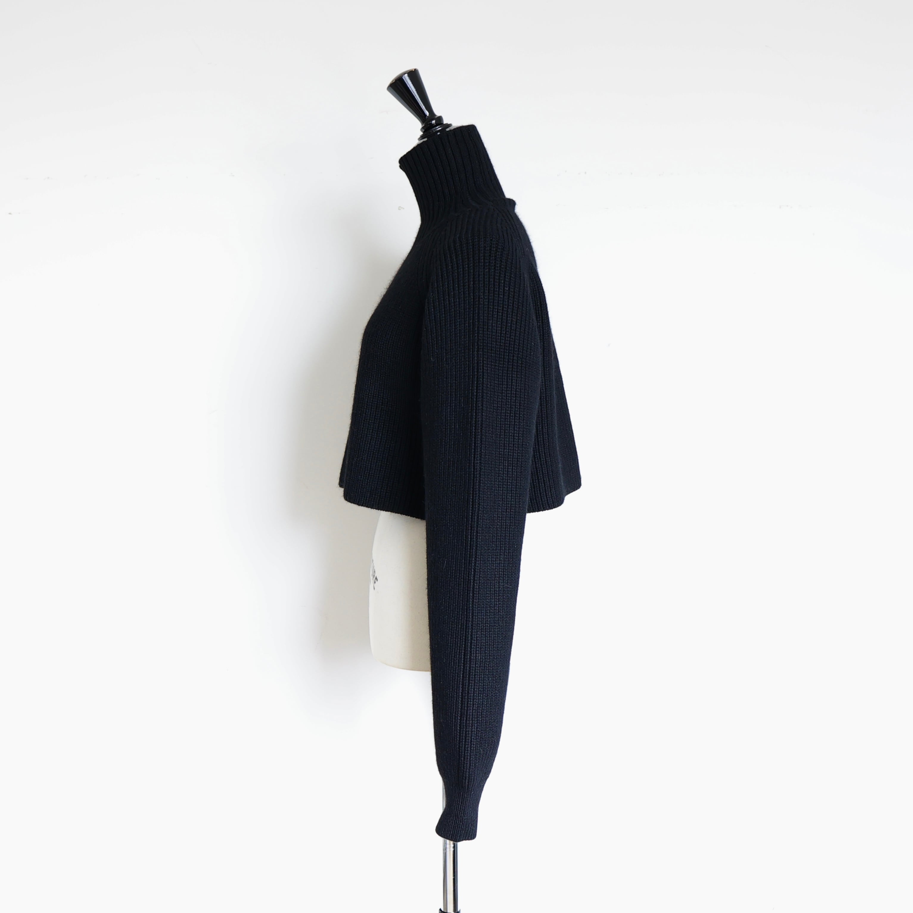 トップス Gypsohila Cropped High Neck Knit White Gypsohila Cropped High Neck Knit White