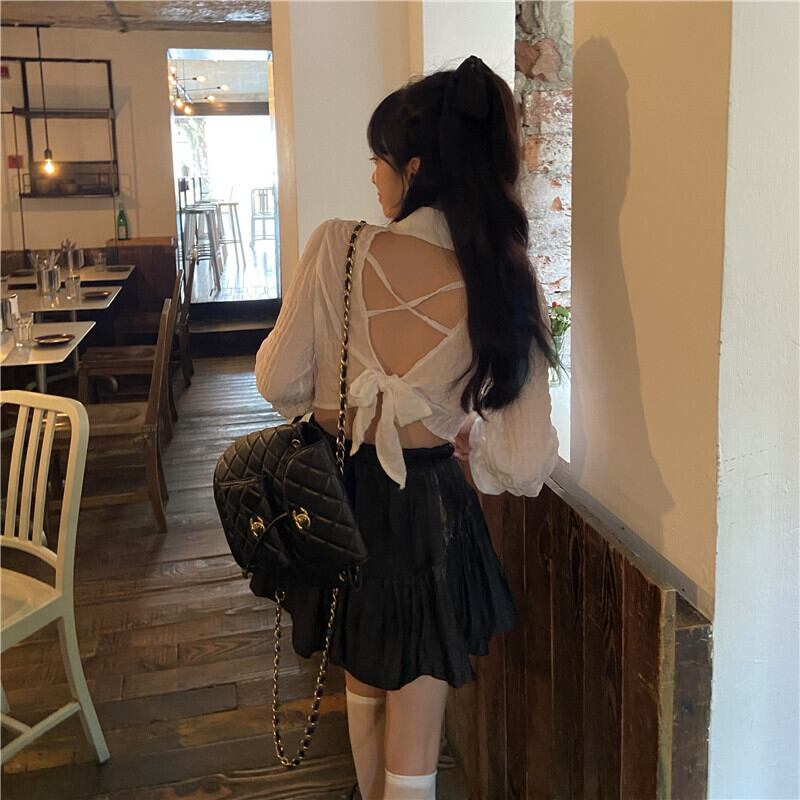 サマーシャツ プリーツスカート 大人ガーリー スウィート キュート カジュアル 夏物 モンロー73470501275