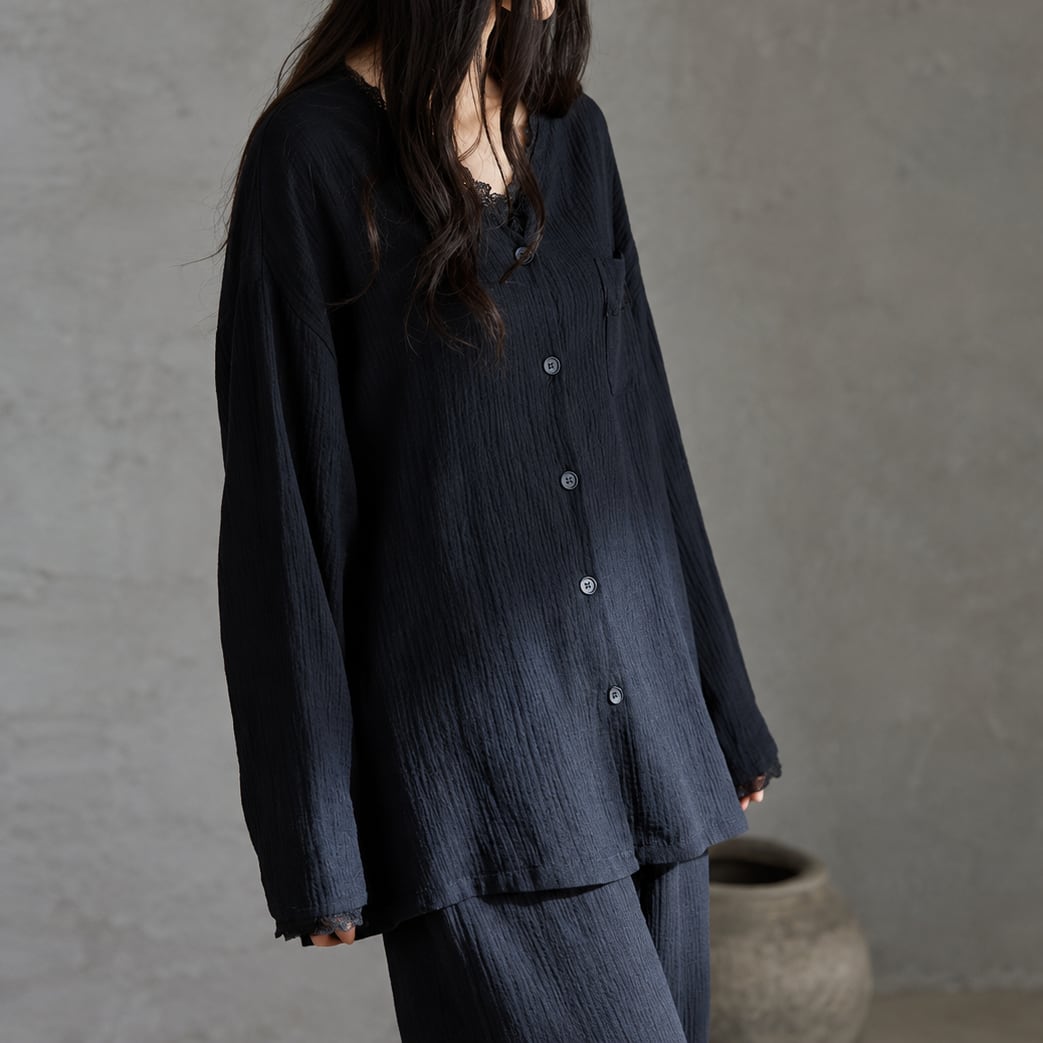 【M-2XL】simple design cardigan style pajamas p1726
