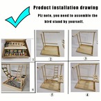 鳥の遊び場 止まり木 ブランコ おもちゃが付いているバードプレイジム