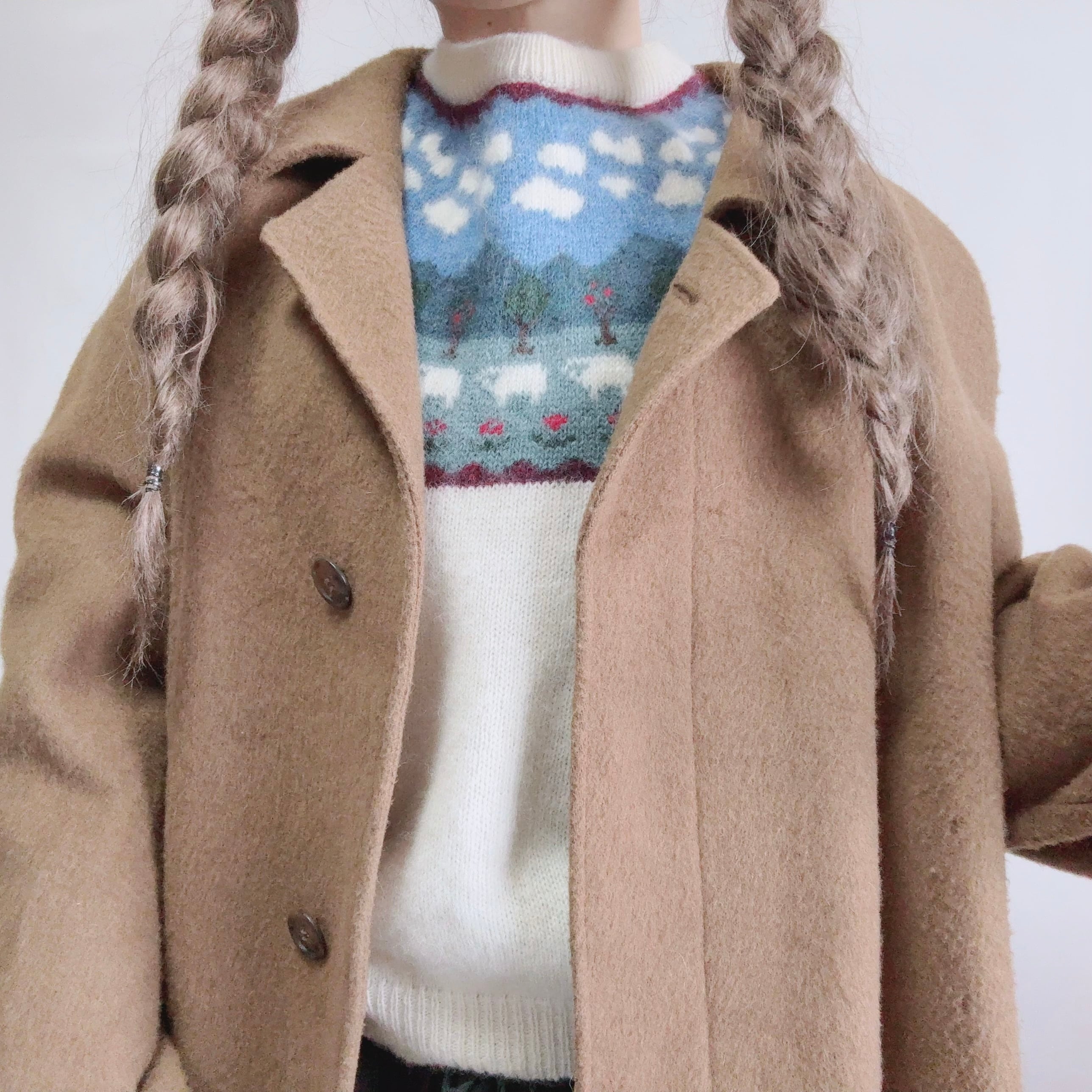 Woolrich ウールリッチ クルーネック カーディガン 総柄 ウールニット 90年代 Woolrich ウールリッチ ウールニットカーディガン ネイティブ柄