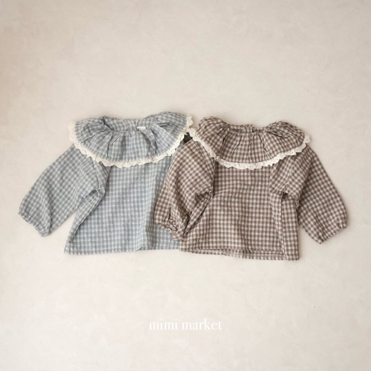 【即納/80size】トーションフリルブラウス/  mimimarket