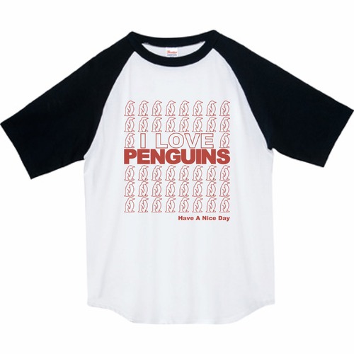 I LOVE PENGUINS　ラグランTシャツ