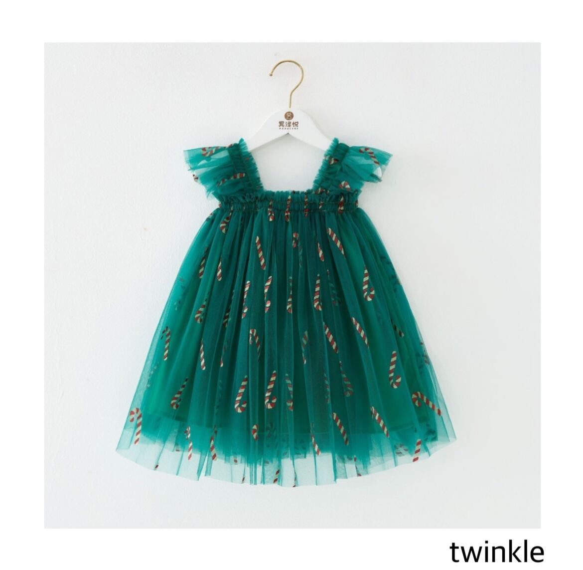 予約 Christmas dress green