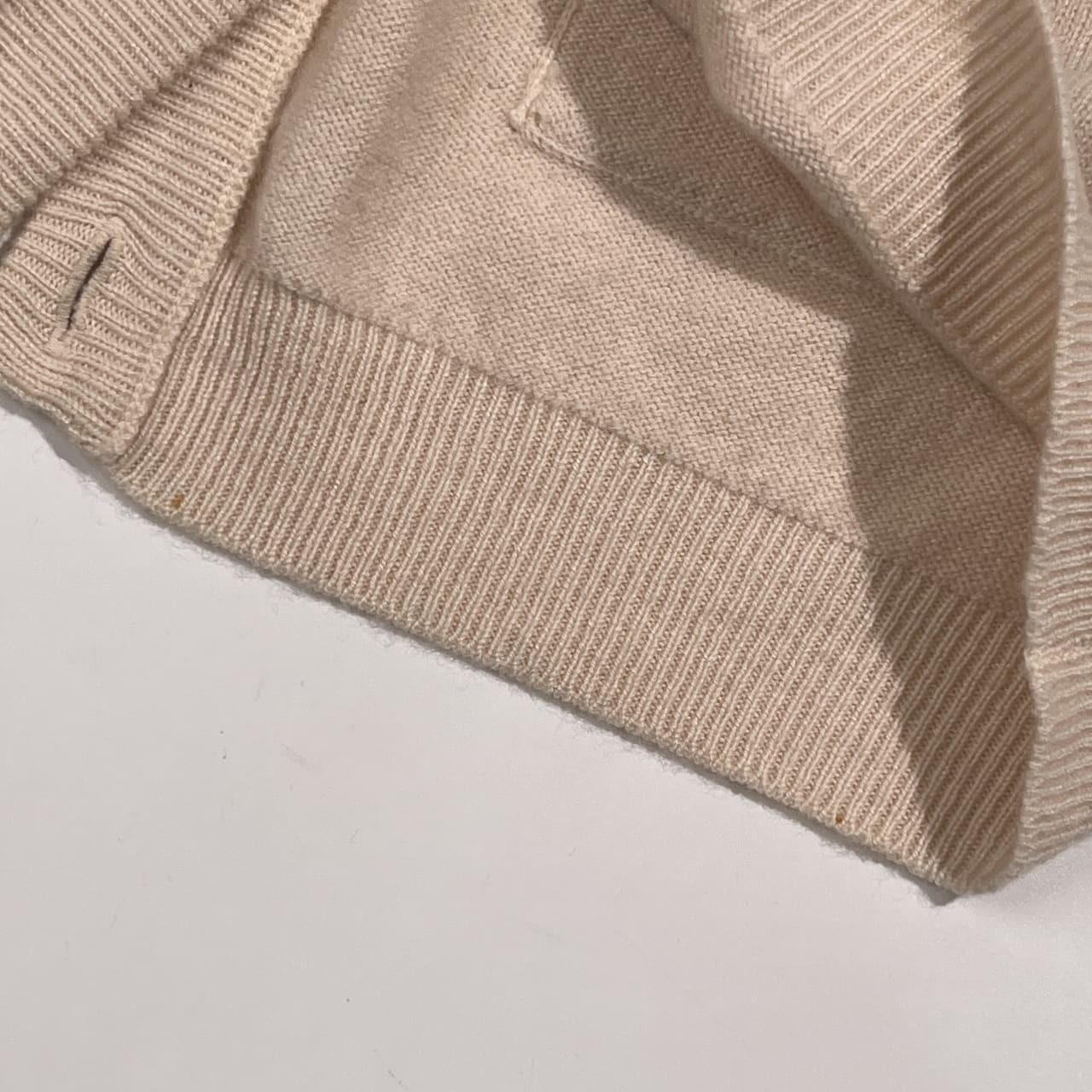 金ボタン カシミヤ100% Cashmere カシミヤ カーディガン M程度/オフホワイト系 レディース