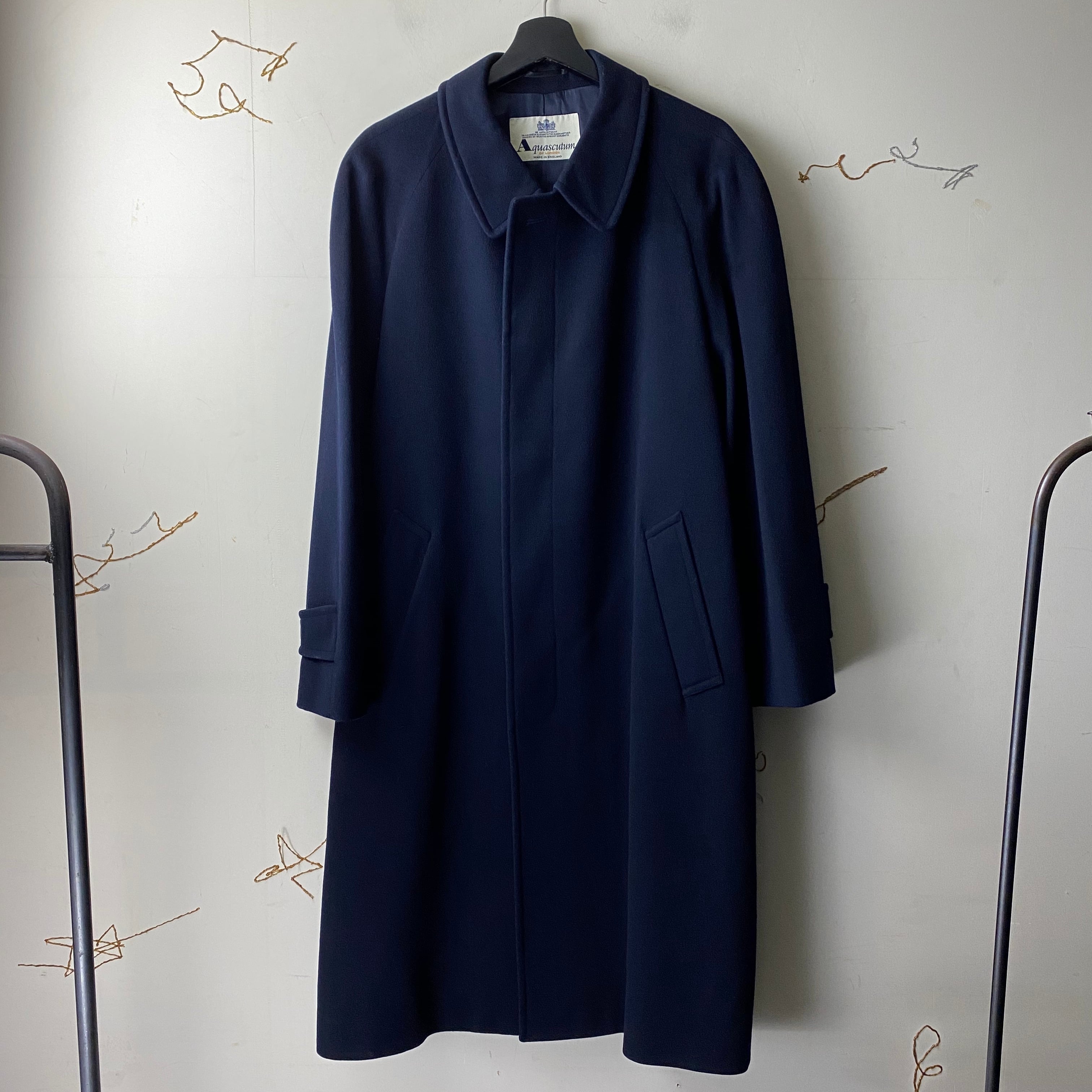 Aquascutum balmacaan coat コート Aquascutum for JOURNAL STANDARD EX WOOL GABARDINE BALMACHAN COAT