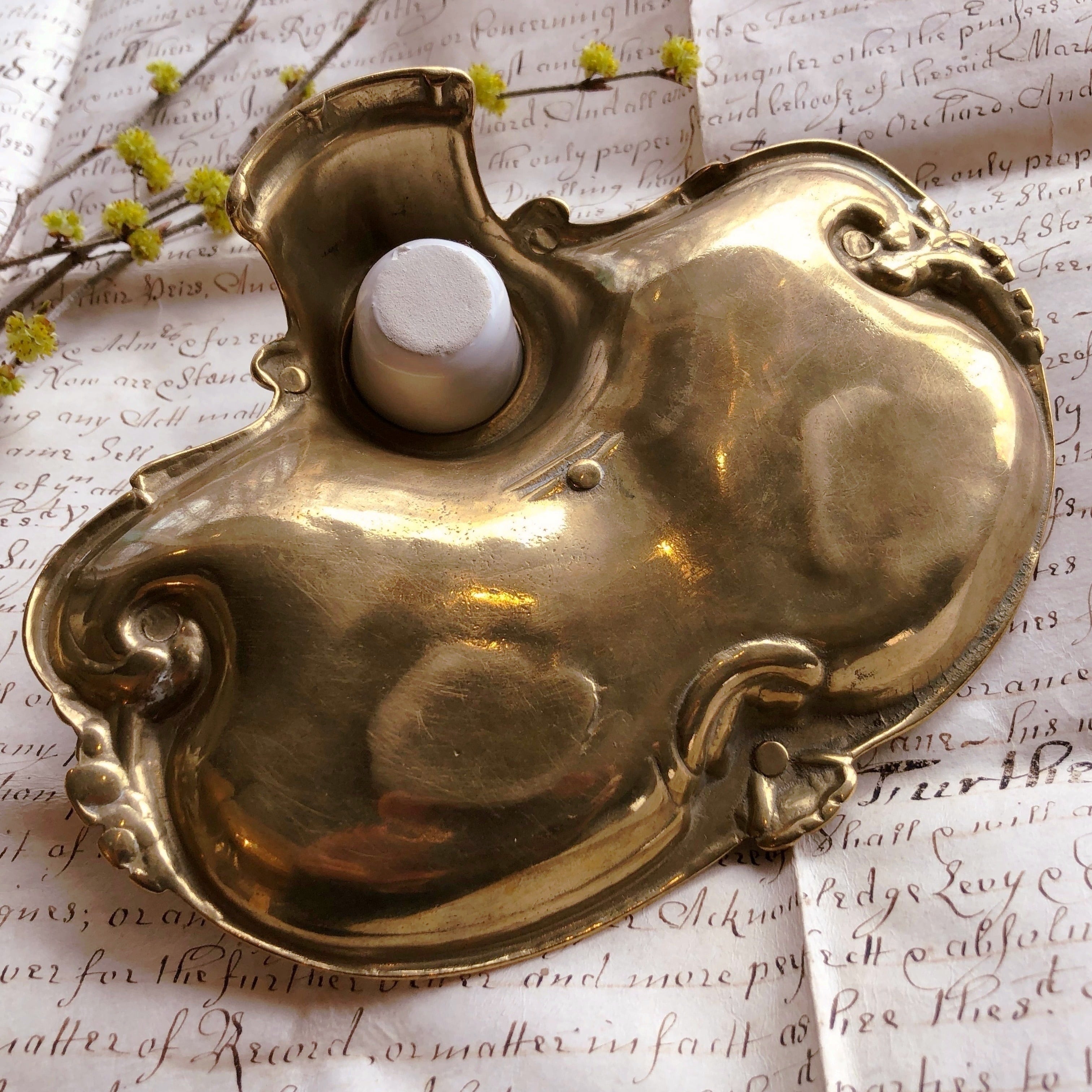 真鍮のインクウェル | メルキュール骨董店