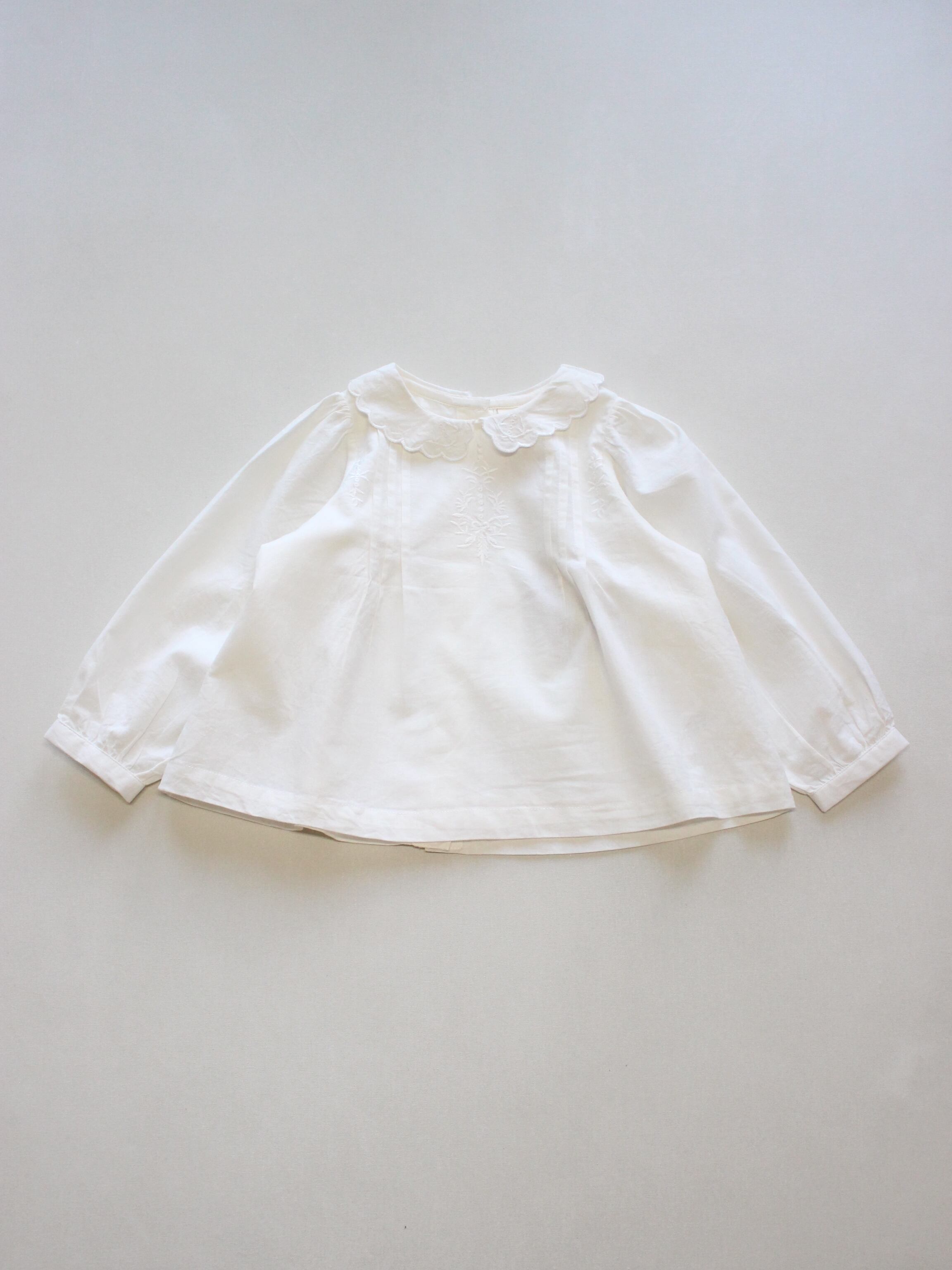 little cotton clothes Embroidered Wendy blouse organic - off white