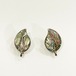 Vintage 925 Silver Avalon Shell Leaf Earrings Made In Mexico