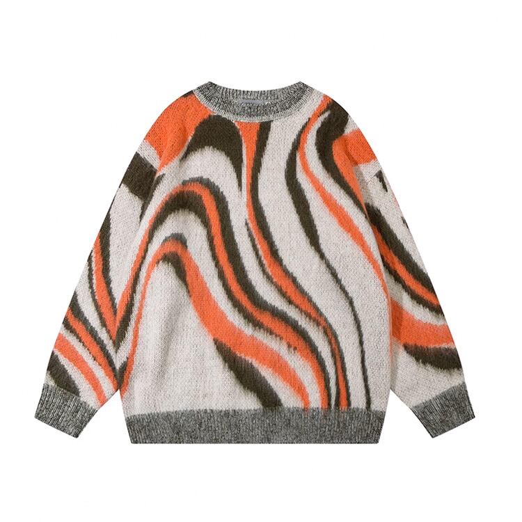 ★COLOR BLOCK ROUND NECK SWEATER　　　A0823