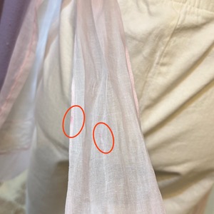 pink organdy lace apron