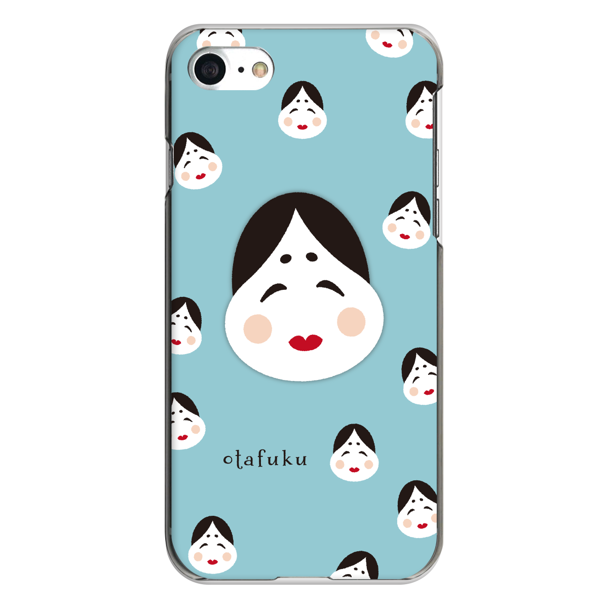 iPhone対応 スマホ ハードケース クリア お多福&お多福いっぱい 伝統 日本 デザイナーズ 【iPhone17 / iPhone16e / AQUOS / Xperia 他 iPhone / Android ほぼ全機種対応】 |desr2559