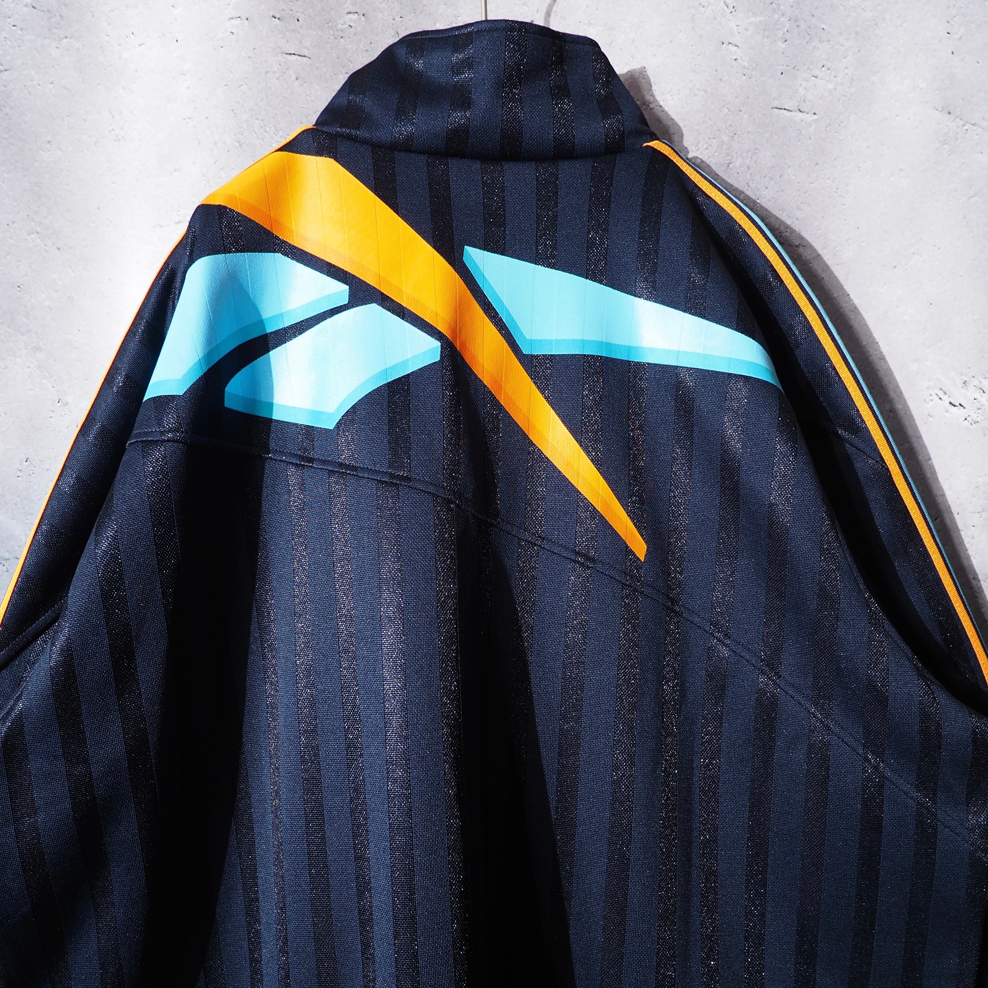 ” Reebok ” Good color line logo printed loose track jacket