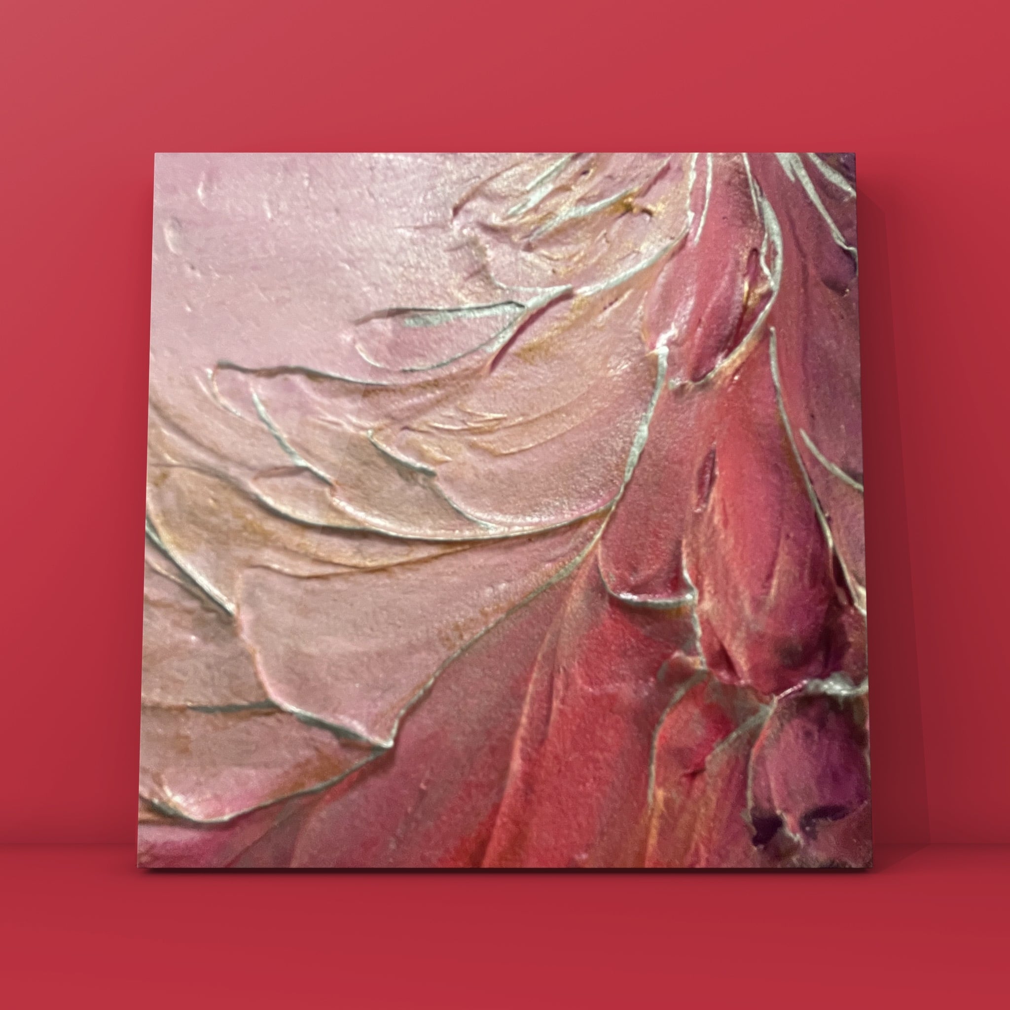 抽象アクリル画 赤とピンクのグラデーション 抽象アクリル画 赤とピンクのグラデーション 【公式通販】