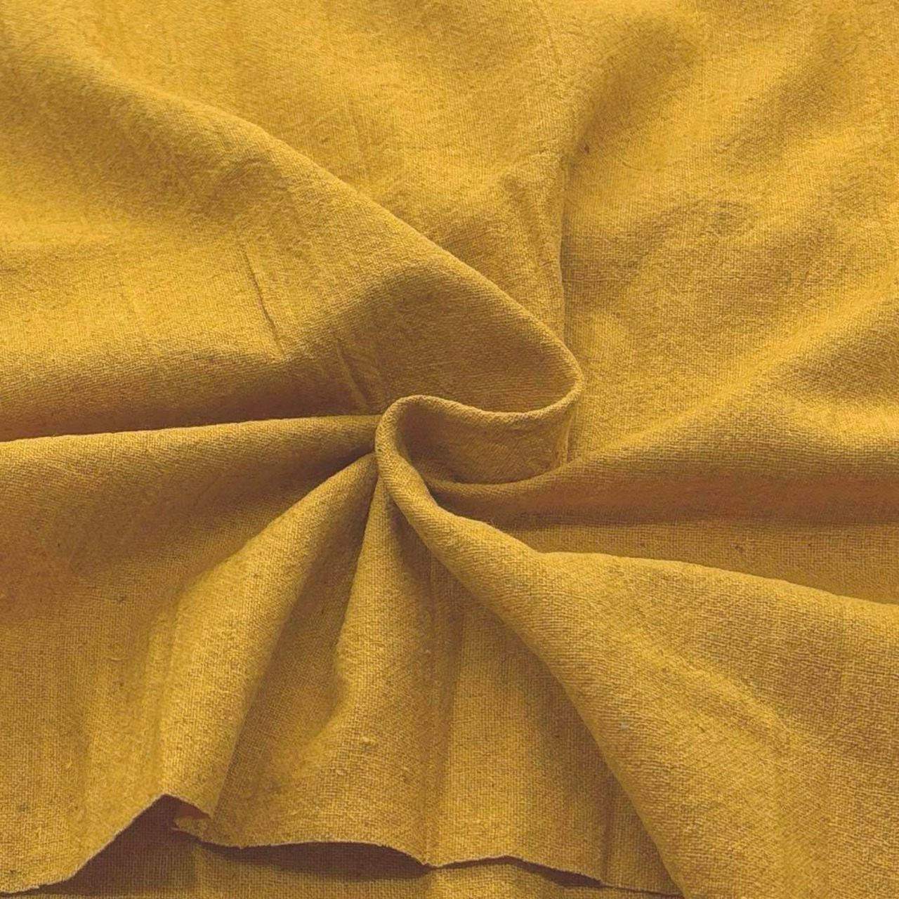 Cdr142◆オーダー販売1m単位◆コットンリネン混タンブラーワッシャー生地◆マスタード