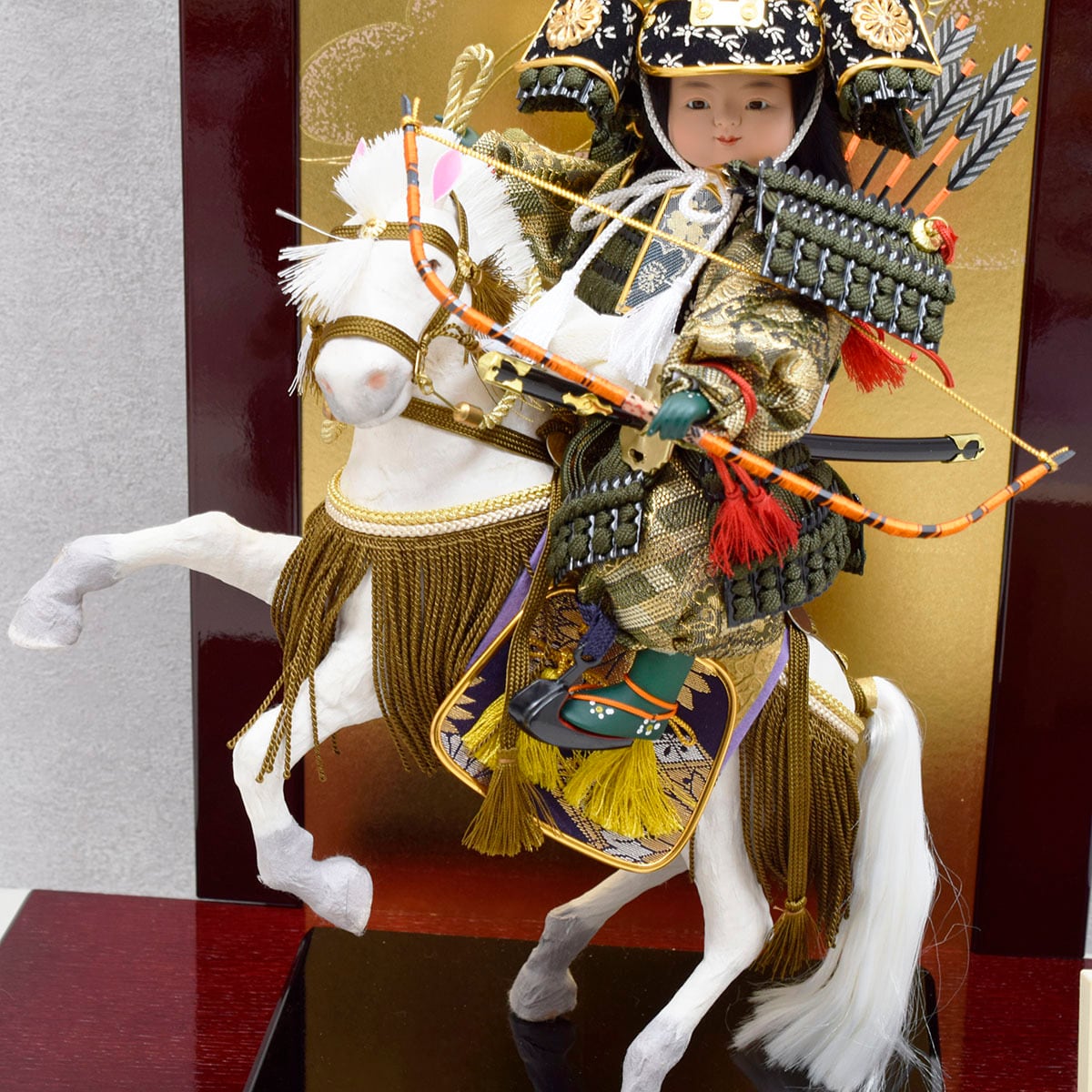 武者F-136」五月人形・武者人形・大将飾り.蒔絵〝五〟 人形館】「