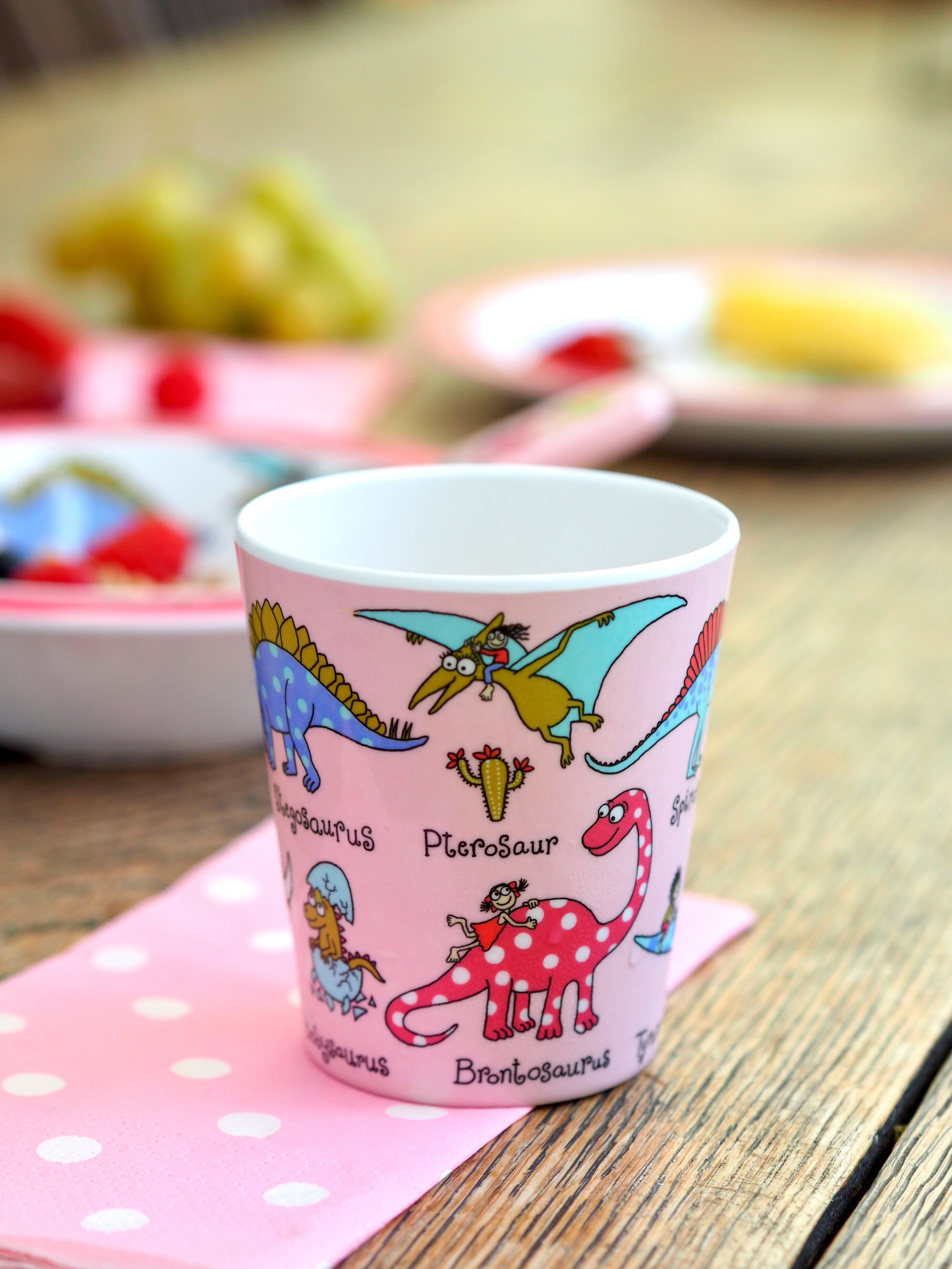 Melamine Beaker Dino pink_45BK2