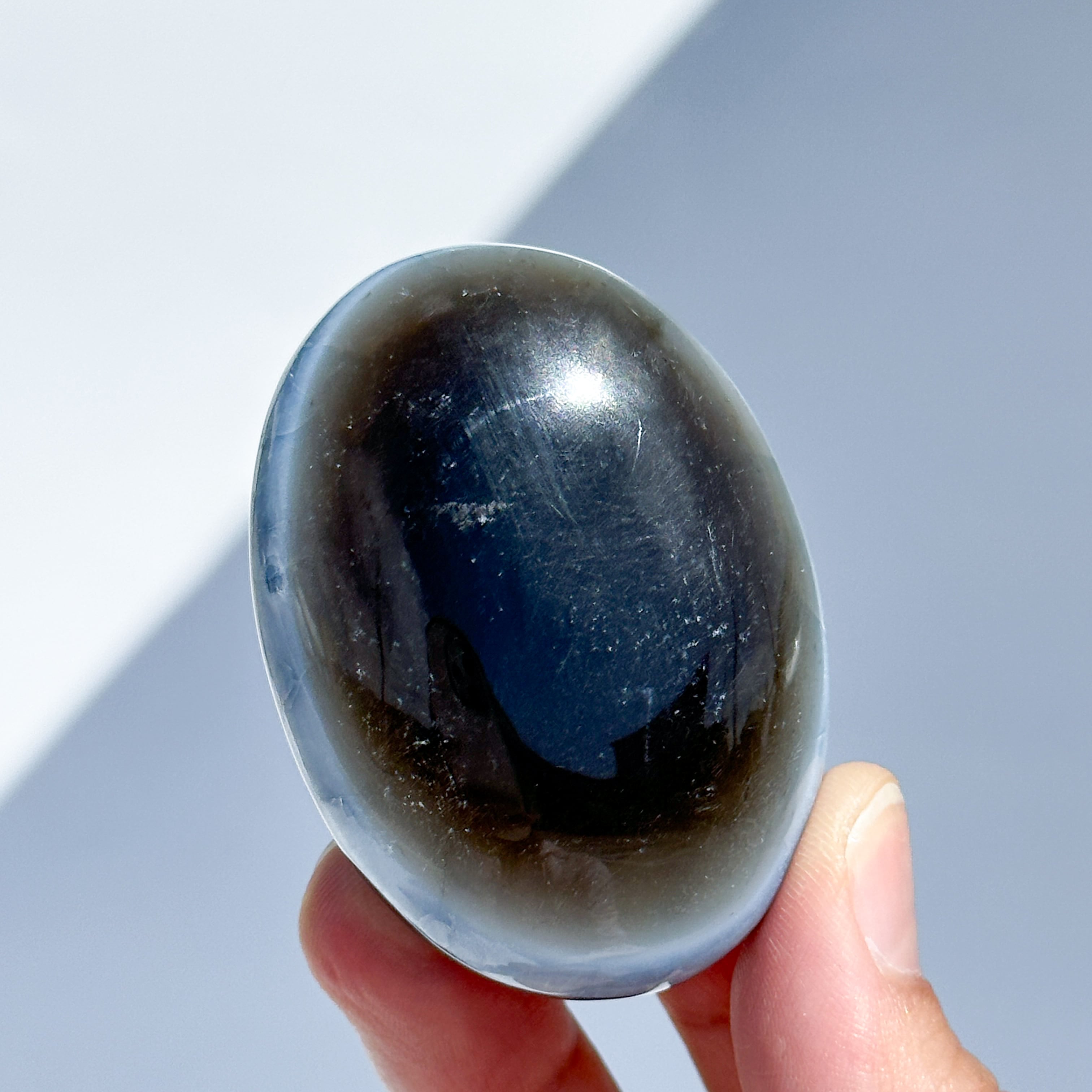 ブルーオパール パーム56◇ Blue Opal ◇ 天然石・鉱物