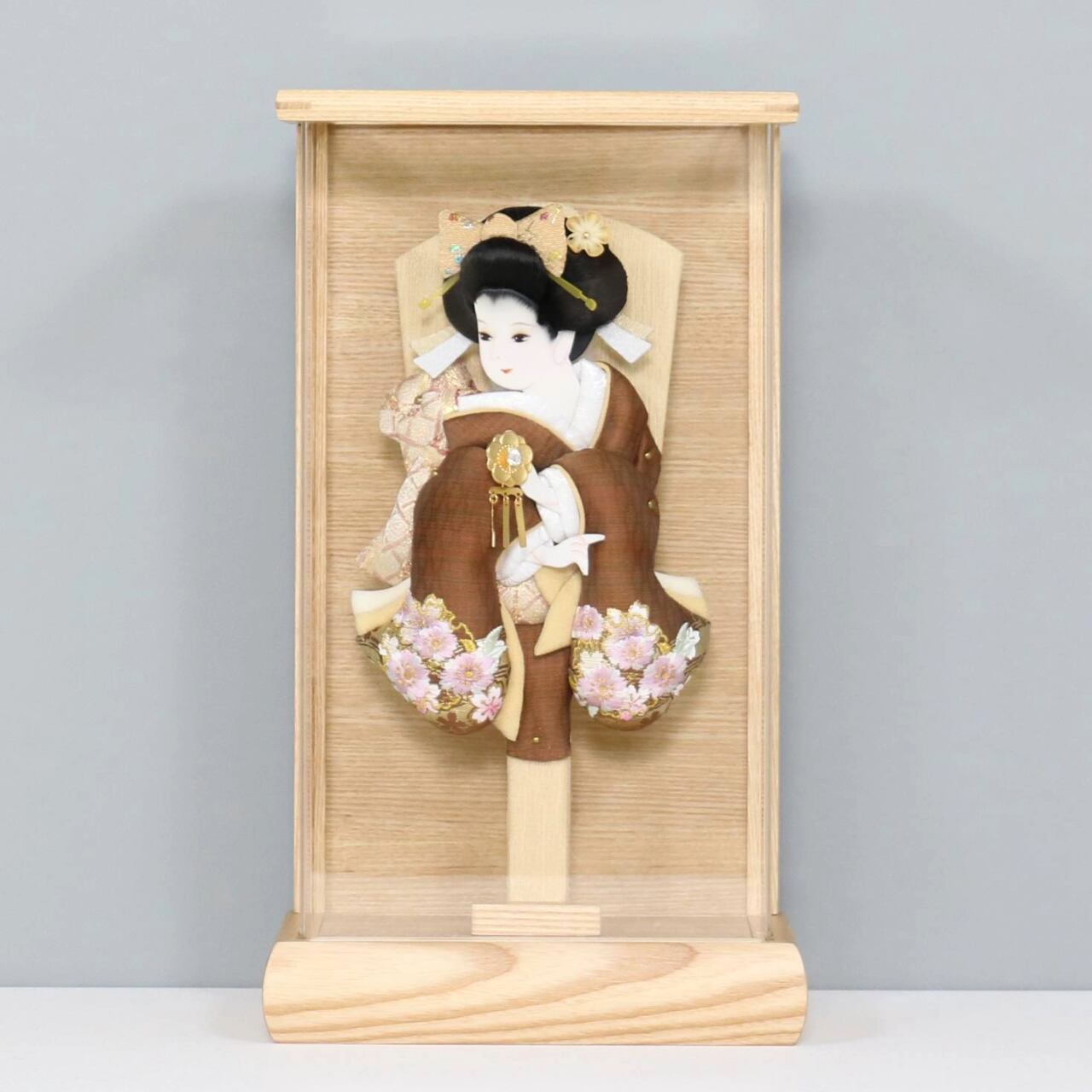 和花シリーズ 【かのん 振袖羽子板 9号】 羽子板飾り アクリルケース飾り 羽子板|木製|刺繍|和モダン|コンパクト