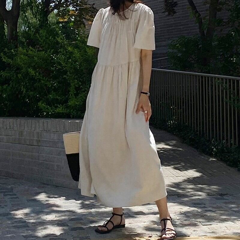 linen long dress《2color》