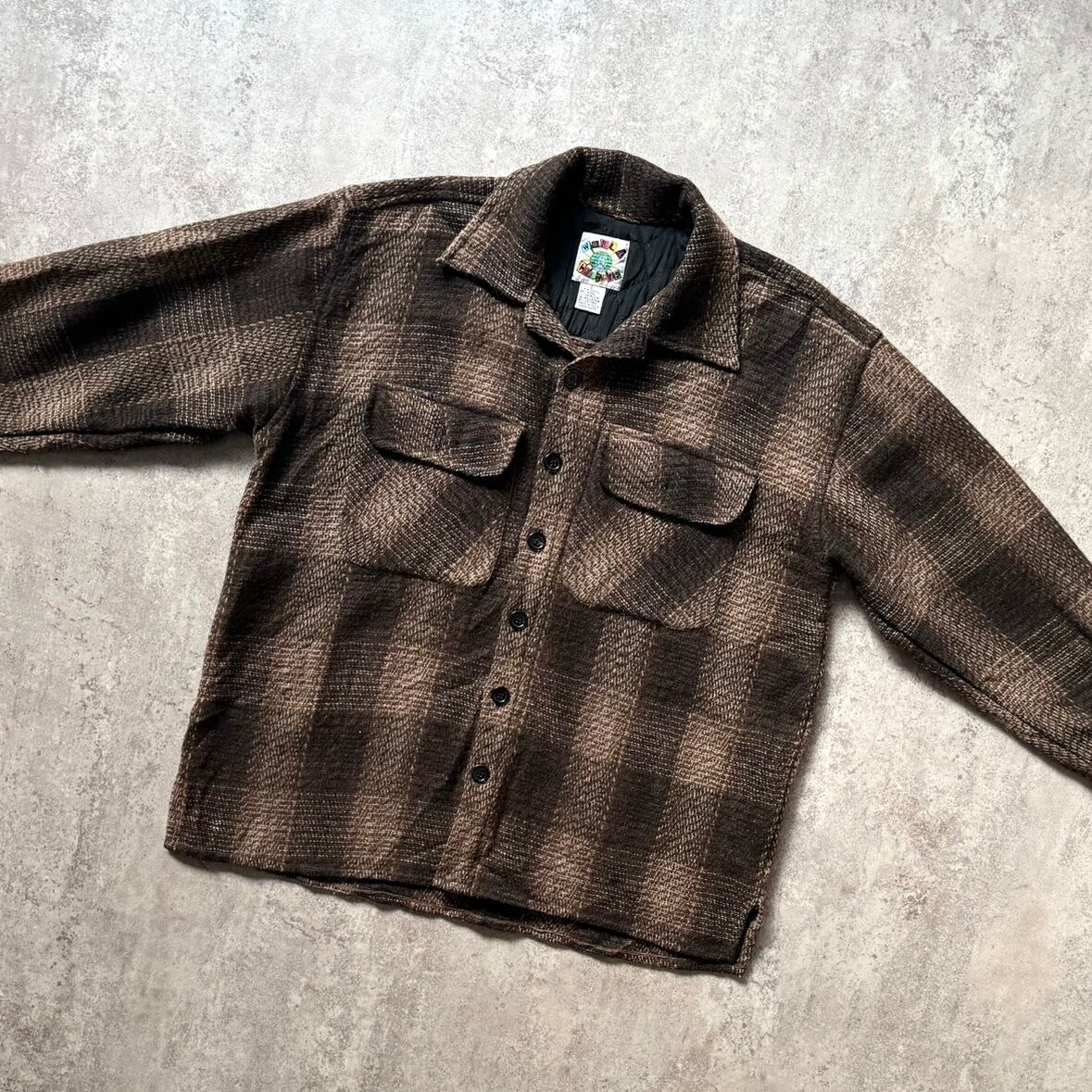 ジャケット・アウター 80's Vintage Ombre Pattern Wool Blouson ジャケット・アウター 80's Vintage Ombre Pattern Wool Blouson