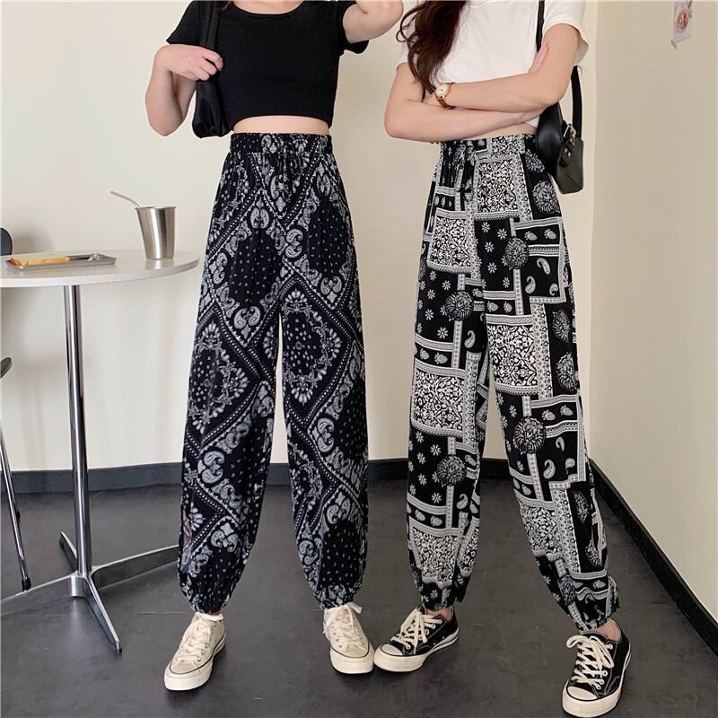 パンツ サマー薄手ハイウェストルーズ 夏物 1号婦人13150117934