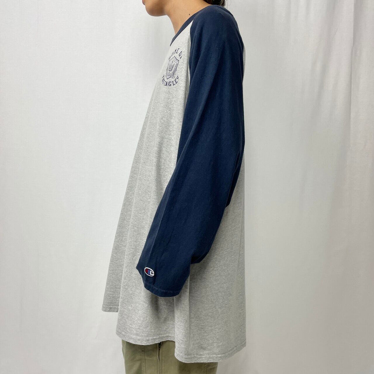Champion チャンピオン カレッジロゴ プリント ラグランTシャツ メンズ