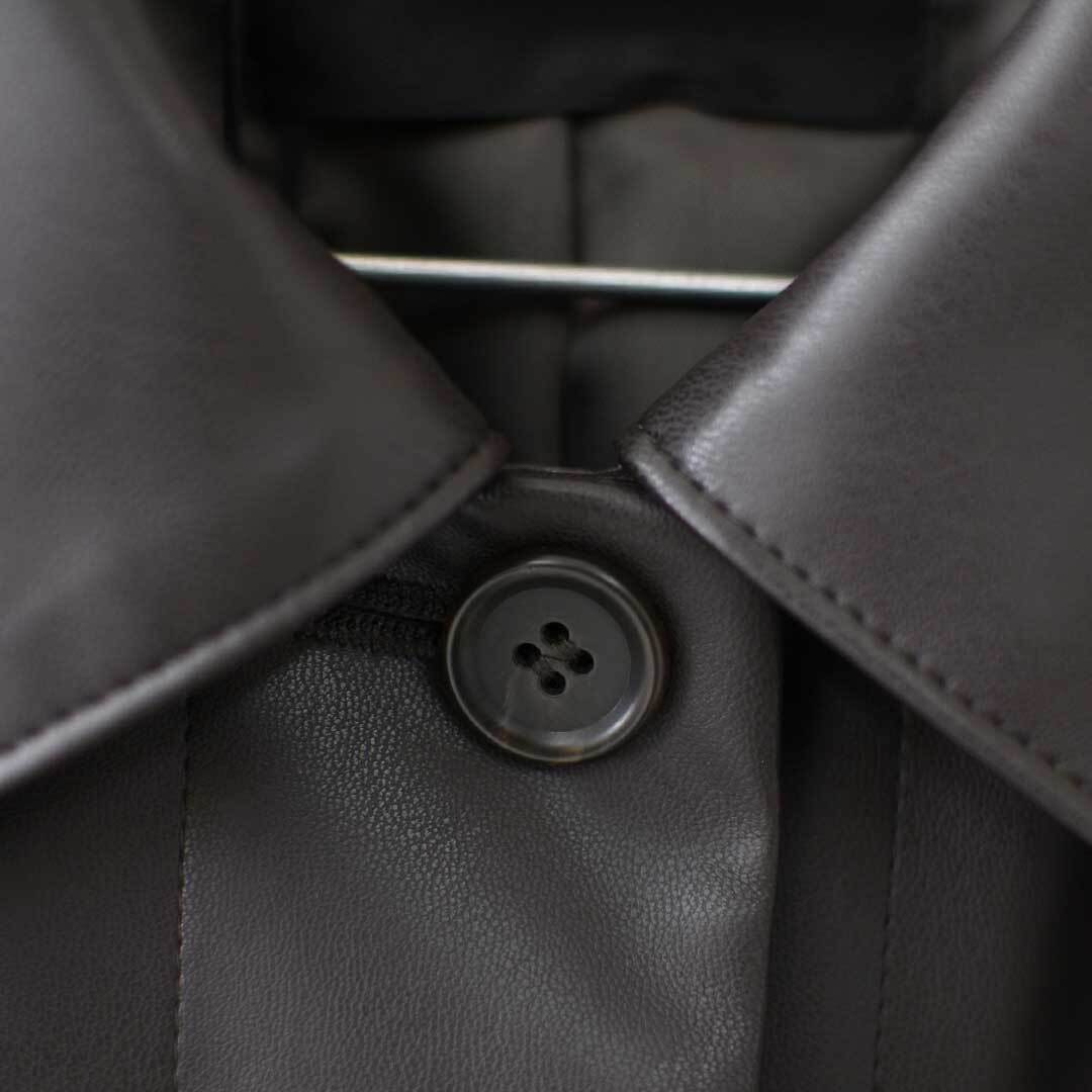 mizuiro ind [ミズイロ インド] synthetic leather shirt JK [3-270069