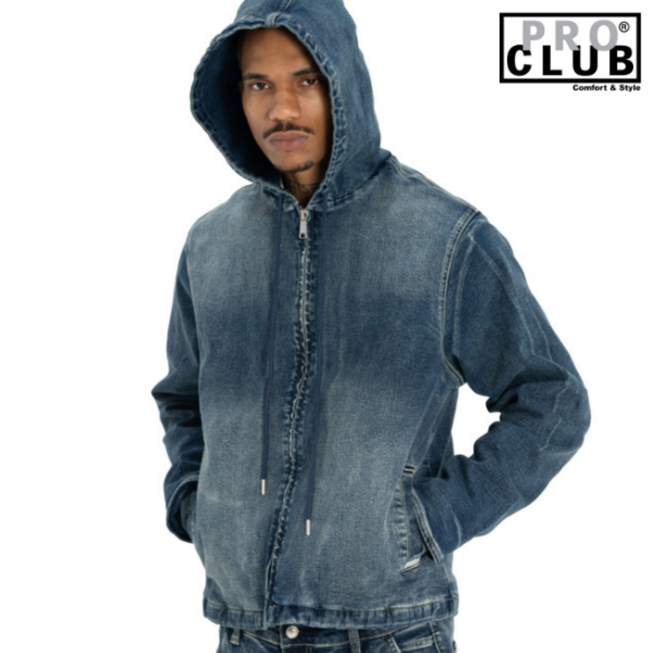 PRO CLUB Denim Zip Foodie Dark Wash - 8