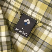 mont-bell モンベル チェック 長袖シャツ L/グリーン系 メンズ アウトドア #1114103