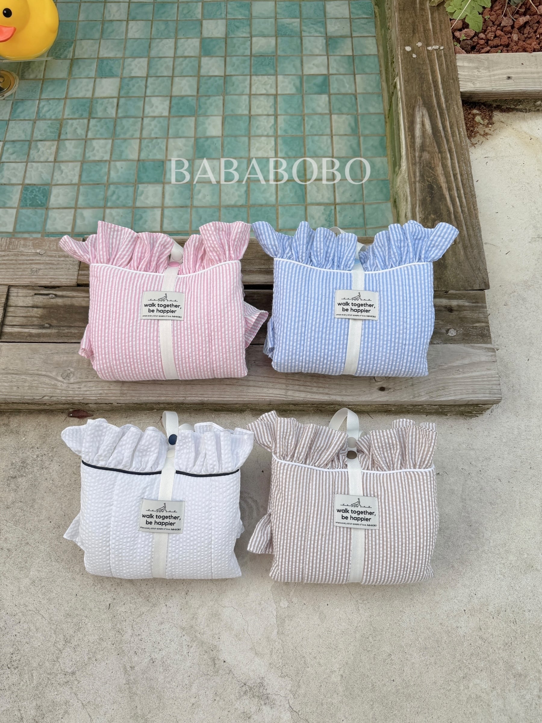 S/即納【bababobo】Summer Stripe Walking Mat (4Color)