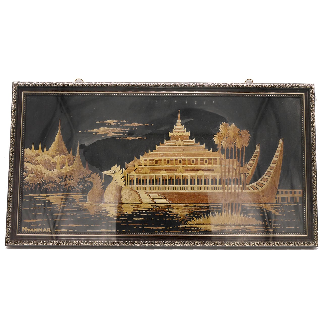 ミャンマーカラウェク宮殿絵画】アート、風景画、ミャンマー文化