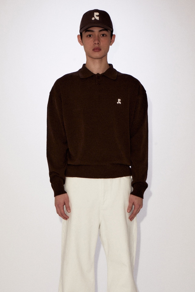 [rest & recreation] RR OVERSIZE POLO TOP - BROWN 正規品 韓国ブランド 韓国ファッション 韓国代行